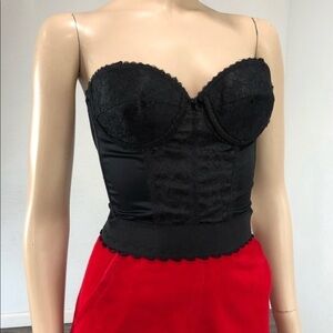 Vintage Excellent bralette top bustier bra closure lingerie/ retro/sexy